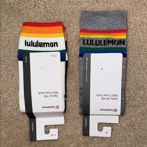 NWT Lululemon multicolor socks